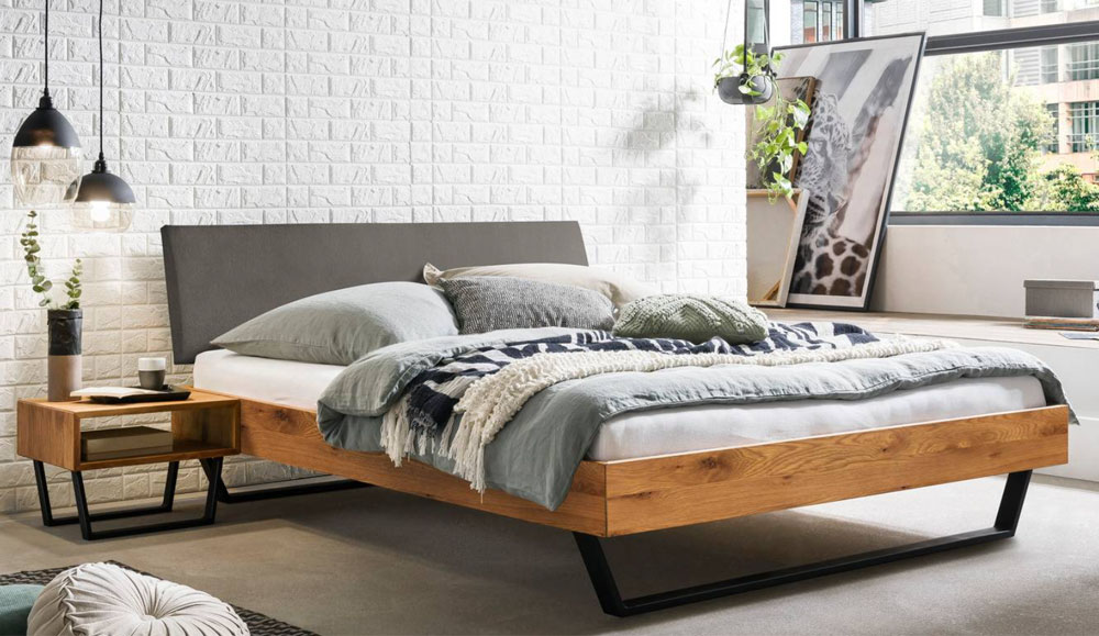 Trento Bett Sariano Wildeiche von Hasena 
