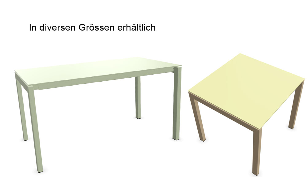 Luzern Glasfasertisch– erhältlich in verschiedenen Grössen, von Schaffner